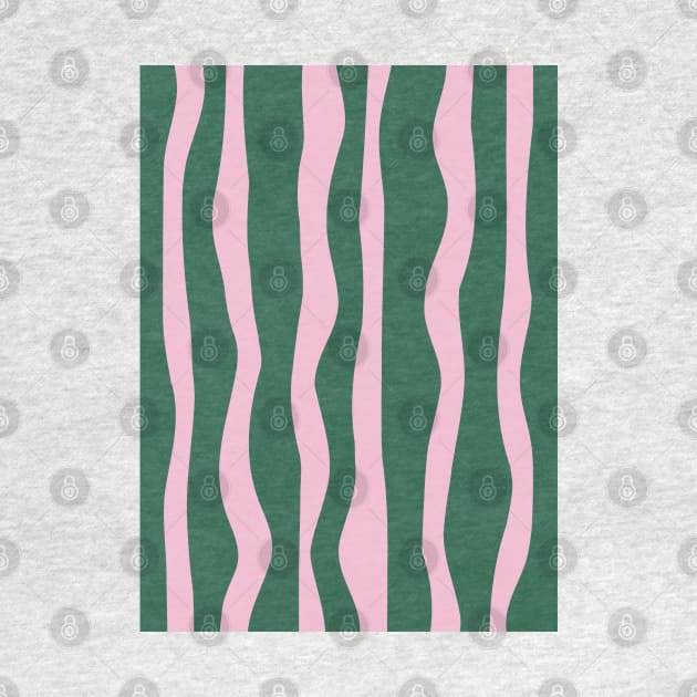 Vertical Lines - Pink Green by Colorable